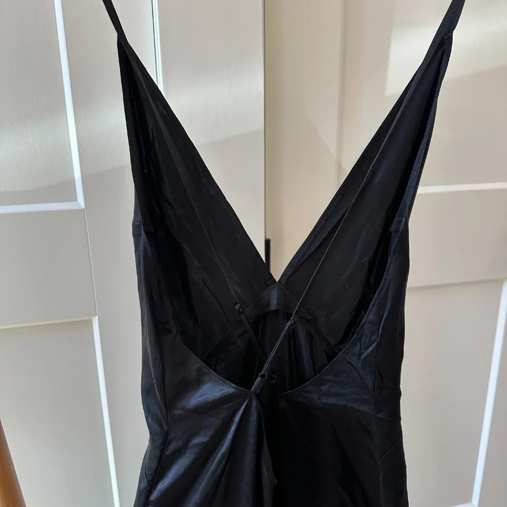 Reformation Amante Dress Black Slip Size Small - Picture 2 of 7